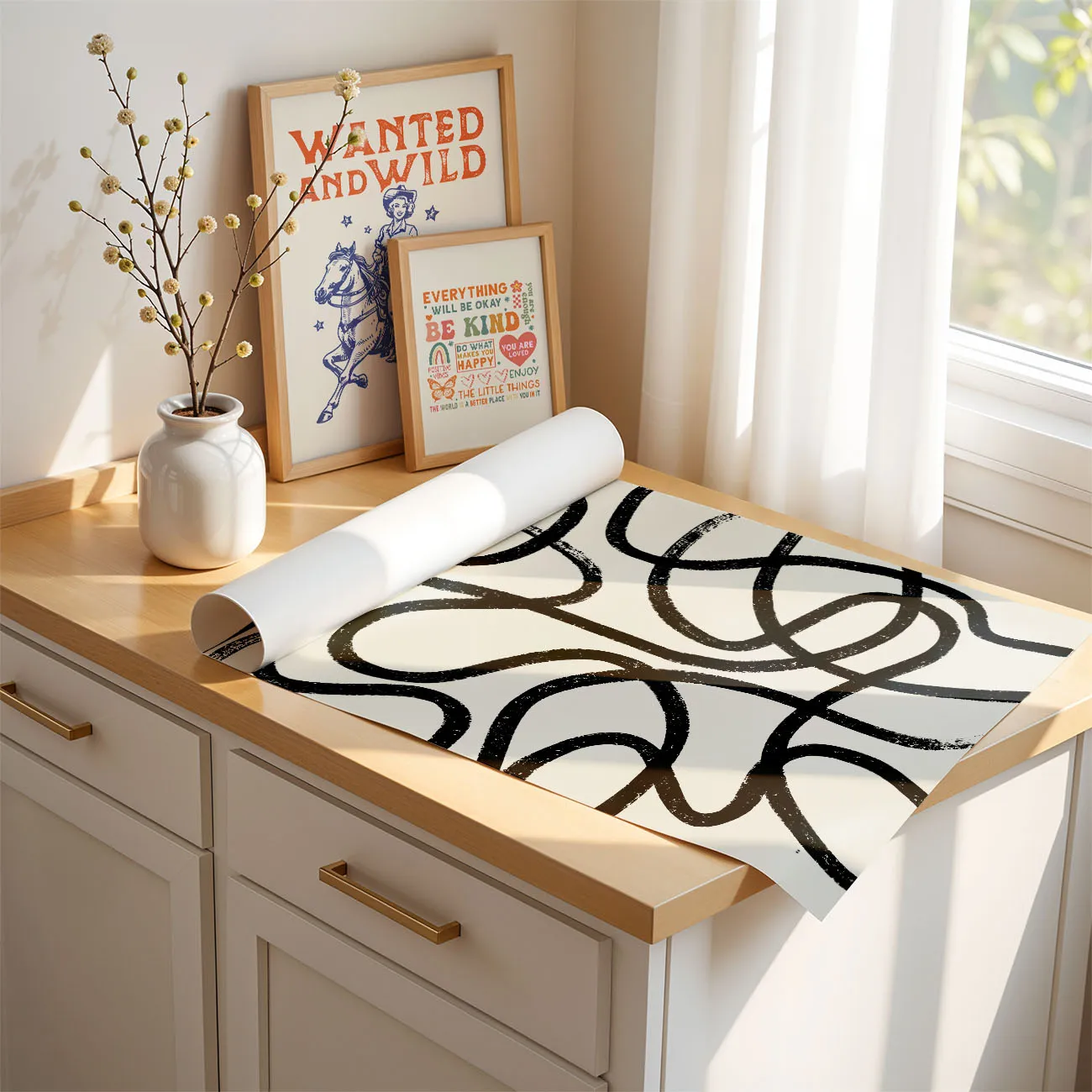 Abstract Line Art Print – Minimalist Wall Decor