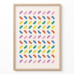 Colorful Geometric Wall Art – Retro Modern Print