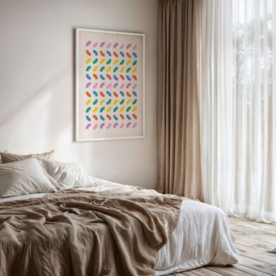 Colorful Geometric Wall Art – Retro Modern Print