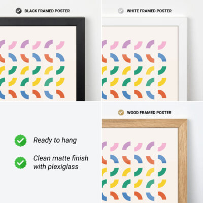 Colorful Geometric Wall Art – Retro Modern Print