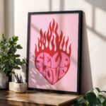 Self Love Poster – Retro Motivational Wall Art
