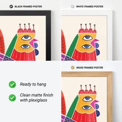 Wandbild abstrakter Hahn