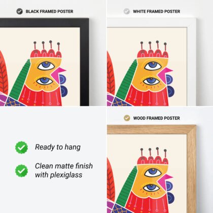 Abstract Rooster Wall Art