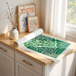 Green Botanical Poster – Abstract Plant Wall Art