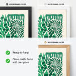 Green Botanical Poster – Abstract Plant Wall Art