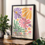Groovy Flower Poster – Motivational Floral Print