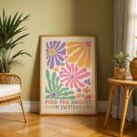 Groovy Flower Poster – Motivational Floral Print