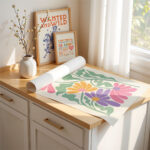 Retro Flower Poster – Colorful Groovy Floral Print