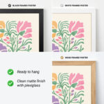 Flower Market Poster – Retro Colorful Botanical Wall Art