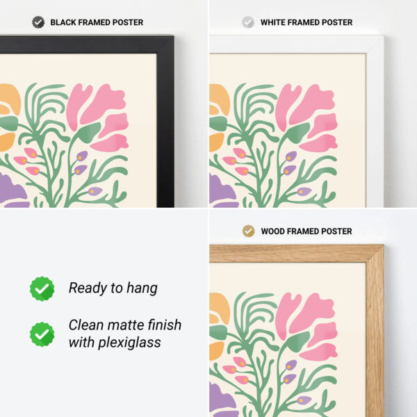 Flower Market Poster – Retro Colorful Botanical Wall Art