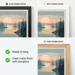 National Park Poster – Retro Voyageurs Canoe Wall Art