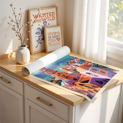 Mexico Travel Poster – Puerto Vallarta Vintage Wall Art