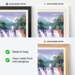 Waterfall Poster – Scenic Nature Wall Art Print