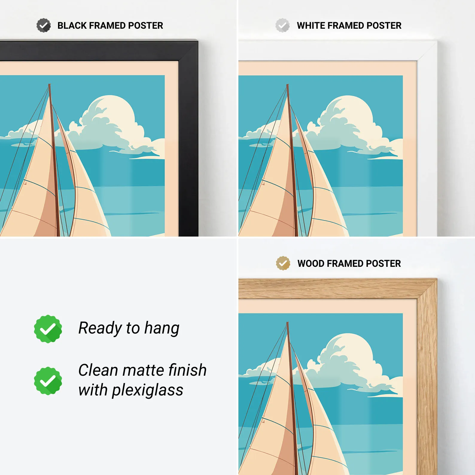 Wandbild – Segelboot und Meeresruhe