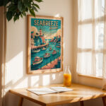 Coastal Wall Art – Nautical Harbor Haven Print