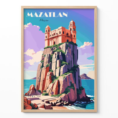 Mazatlan Travel Poster – Mexico Wall Art for Home Decor