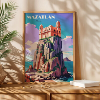 Mazatlan Travel Poster – Mexico Wall Art for Home Decor