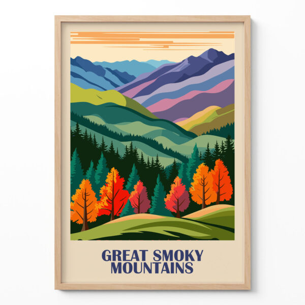 Great Smoky Mountains Poster – National Park Wall Art Decor