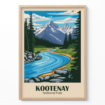 Canadian National Park Poster – Rocky Mountains Wall Art