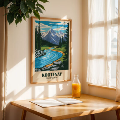 Canadian National Park Poster – Rocky Mountains Wall Art