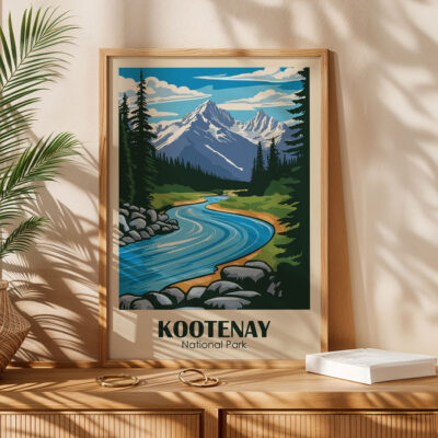 Canadian National Park Poster – Rocky Mountains Wall Art