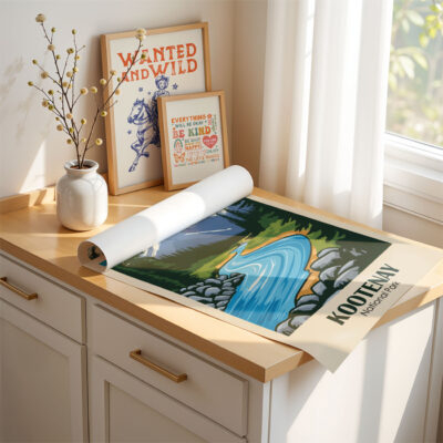 Canadian National Park Poster – Rocky Mountains Wall Art