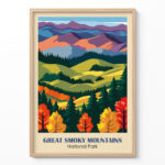 Great Smoky Mountains Print – Colorful Mountain Wall Art