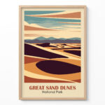 Sand Dunes Poster – National Park Wall Art