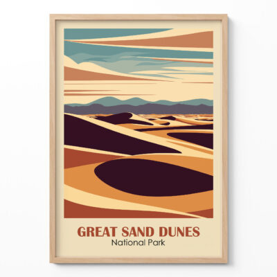 Sand Dunes Poster – National Park Wall Art