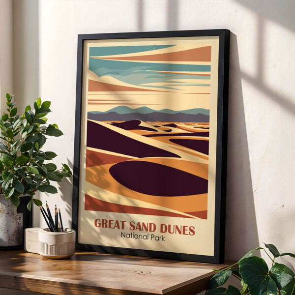 Florence Poster – Travel Wall Art Architectural Print Sand Dunes Poster – National Park Wall Art