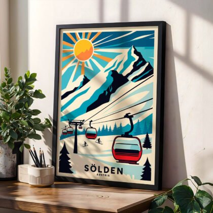 Ski Wall Art – Sölden, Austria