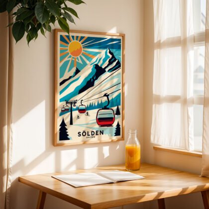 Ski Wall Art – Sölden, Austria