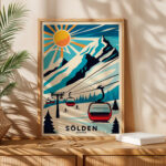 Ski Poster – Sölden Austria Alps Wall Art