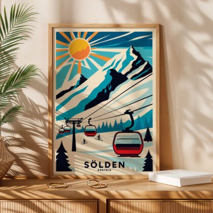 Ski Wall Art – Sölden, Austria