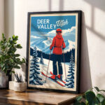 Ski Wall Art – Deer Valley Utah Winter Print