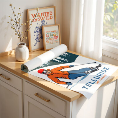 Ski Wall Decor – Telluride Colorado Winter Poster