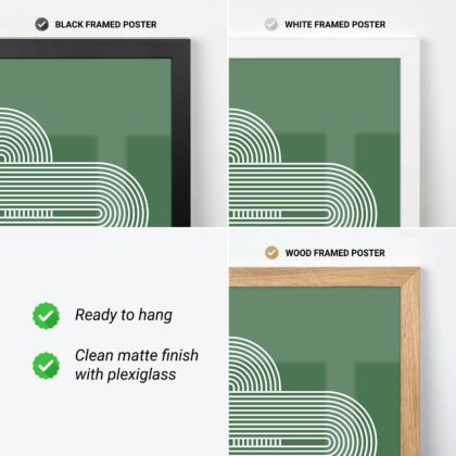 Bauhaus Art Print – Green Moving Lines