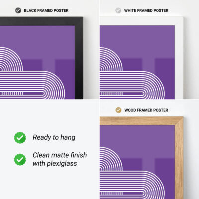 Bauhaus Poster Spiral Connection Purple – Geometric Wall Art