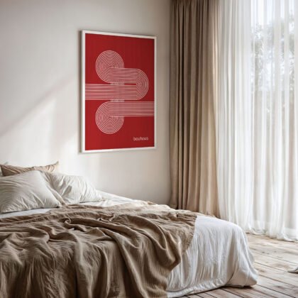 Bauhaus Art Print – Red Moving Lines
