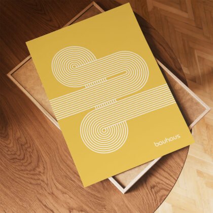Bauhaus Art Print – Yellow Moving Lines