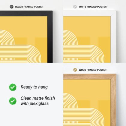 Bauhaus Art Print – Yellow Moving Lines