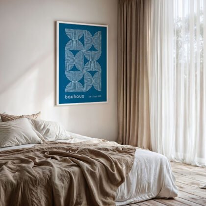Bauhaus Exhibition Print – Blue Half Circles