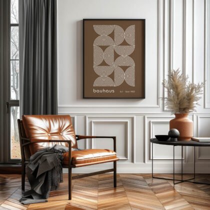 Bauhaus Exhibition Print – Brown Half Circles