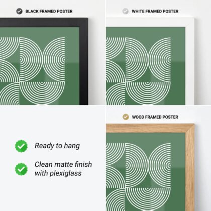 Bauhaus Exhibition Print – Green Half Circles