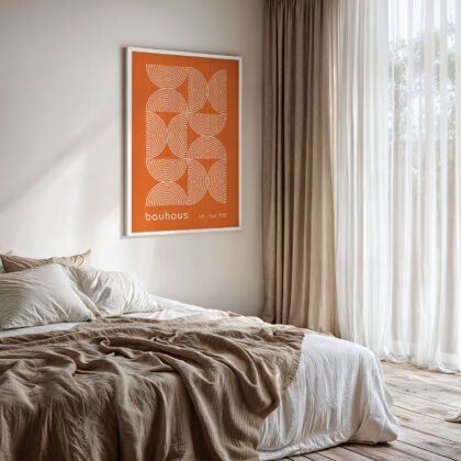 Bauhaus Exhibition Print – Orange Half Circles