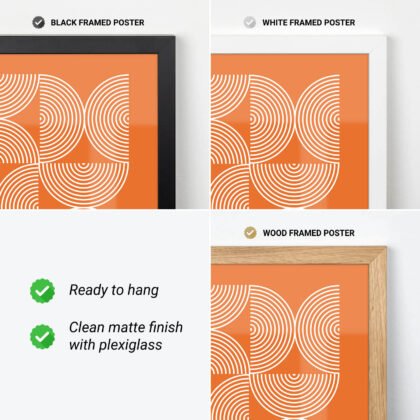 Bauhaus Exhibition Print – Orange Half Circles