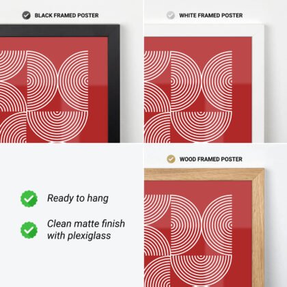 Bauhaus Exhibition Print – Red Half Circles
