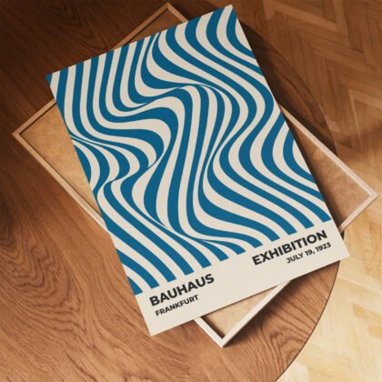 Bauhaus Art Print – Blue Sea Waves