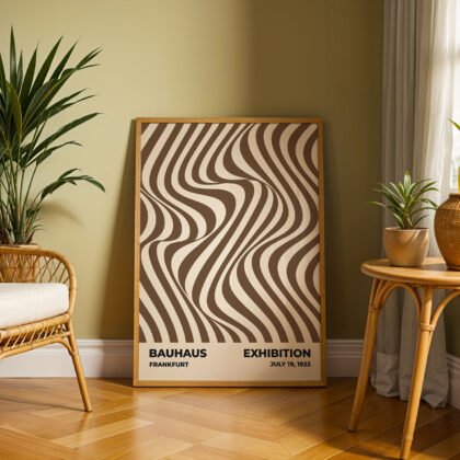 Bauhaus Art Print – Brown Sea Waves
