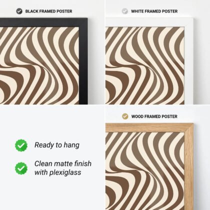 Bauhaus Art Print – Brown Sea Waves